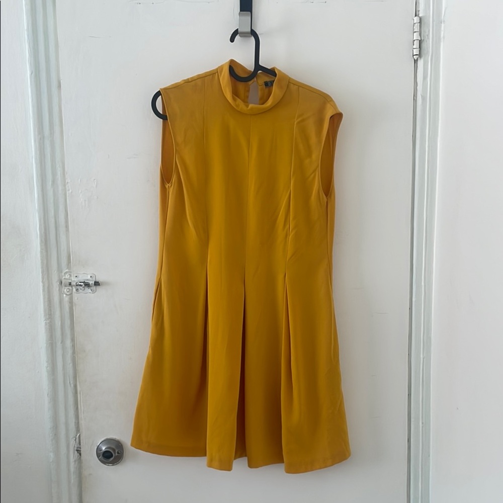 Sleeveless Mustard Dress